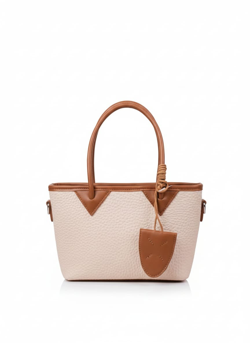 Premium Leather Small Tan Tote Bag for Women – Office & Daily Use